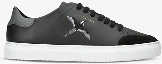 Mens Blk/White Clean 90 Leather and Suede Low-Top Trainers Eur 41 / 7 Uk Men
