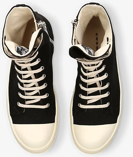 Mens Blk/White Contrast-Toe Denim High-Top Trainers Eur 42 / 8 Uk Men - Image 2