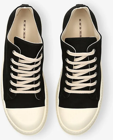 Mens Blk/White Denim Low Canvas Trainers Eur 40 / 6 Uk Men - Image 2