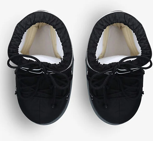 Mens Blk/White Icon Low 2 Lace-Up Nylon Snow Boots S - Image 2