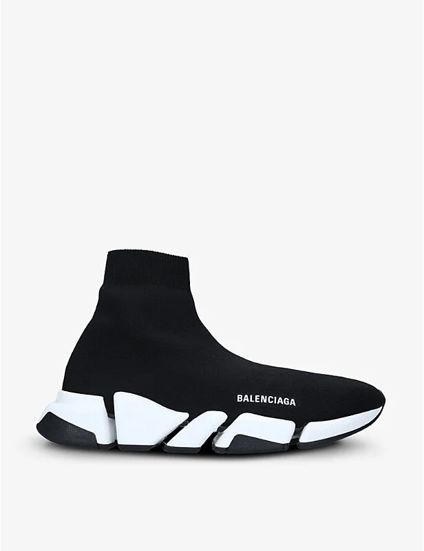 Mens Blk/White Men's Speed 2.0 Stretch-Knit Trainers Eur 44 / 10 Uk Men