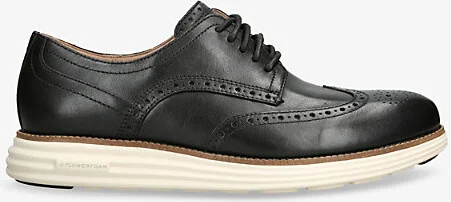 Mens Blk/White Øriginalgrand Wingtip Leather Oxford Shoes Eur 41 / 7 Uk Men