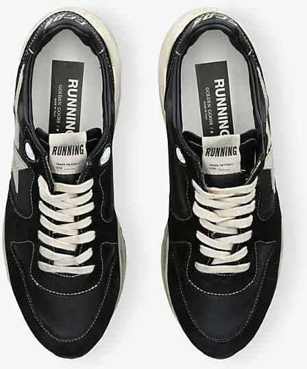 Mens Blk/White Running Sole Leather Low-Top Trainers Eur 40 / 6 Uk Men - Image 2