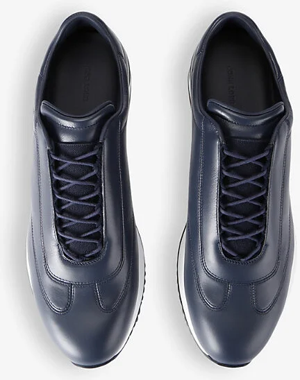 Mens Blue/Dark Lift Lace-Up Leather Low-Top Trainers Eur 40 / 6 Uk Men - Image 2