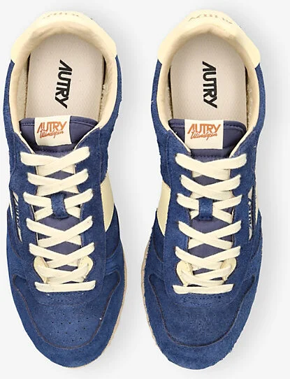 Mens Blue/Dark Windspin Low-Top Suede Runner Trainers Eur 45 / 11 Uk Men - Image 2