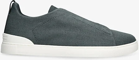 Mens Blue/Dark X3 Triple Stitch Woven Low-Top Trainers Eur 44 / 10 Uk Men