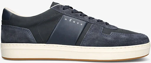 Mens Blue Fascia Suede Low-Top Trainers Eur 43 / 9 Uk Men