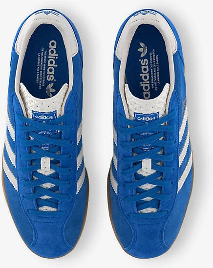 Mens Blue Gazelle Indoor Pro Suede Low-Top Trainers 12 - Image 2