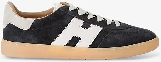 Mens Blue Other Cool Logo-Patch Suede Low-Top Trainers Eur 42.5 / 8.5 Uk Men