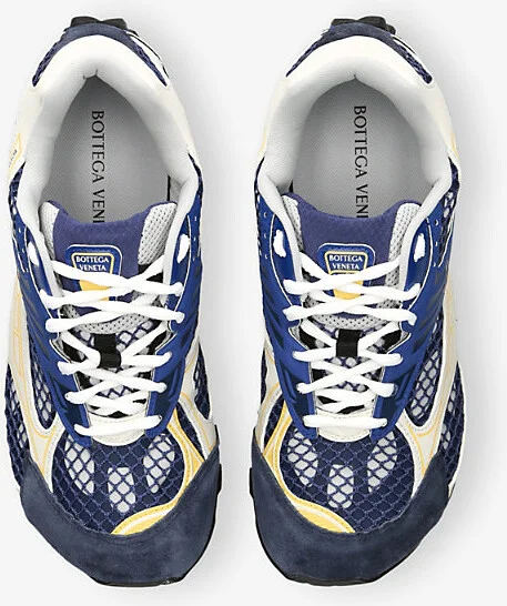 Mens Blue Other Orbit Contrast-Panel Woven Low-Top Trainers Eur 43 / 9 Uk Men - Image 2