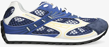 Mens Blue Other Orbit Contrast-Panel Woven Low-Top Trainers Eur 43 / 9 Uk Men