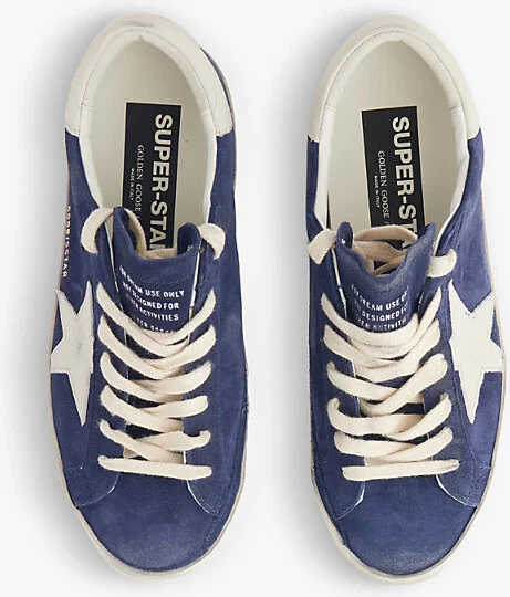 Mens Blue Other Superstar Spur Star-Patch Leather Trainers Eur 44 / 10 Uk Men - Image 2