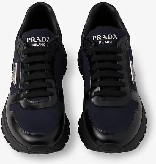 Mens Blue Prax 01 Re Nylon and Leather Low-Top Trainers Eur 42 / 8 Uk Men - Image 2
