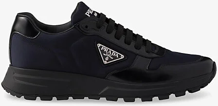 Mens Blue Prax 01 Re Nylon and Leather Low-Top Trainers Eur 42 / 8 Uk Men