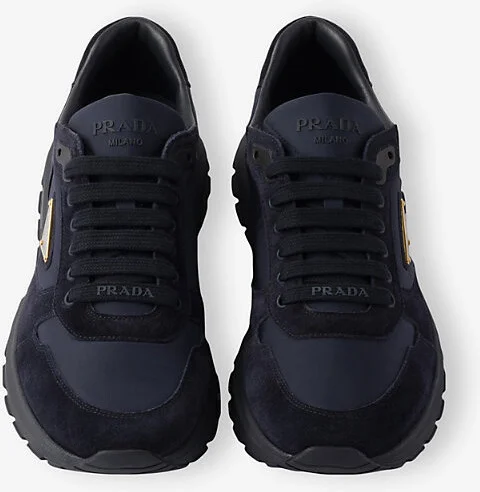 Mens Blue Prax 2.0 Re-Nylon and Suede Trainers Eur 41.5 / 7.5 Uk Men - Image 2