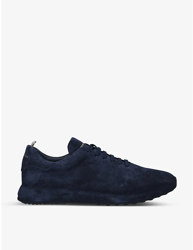 Mens Blue Race 17 Covered-Sole Suede Trainers Eur 40 / 6 Uk Men