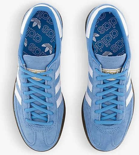 Mens Blue White Gum Handball Spezial Suede Low-Top Trainers Eur 44 / 10 Uk Men - Image 2