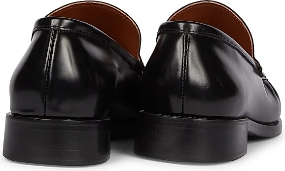 Men's Boafer Leather Loafers - Black - Size 12 - Image 3