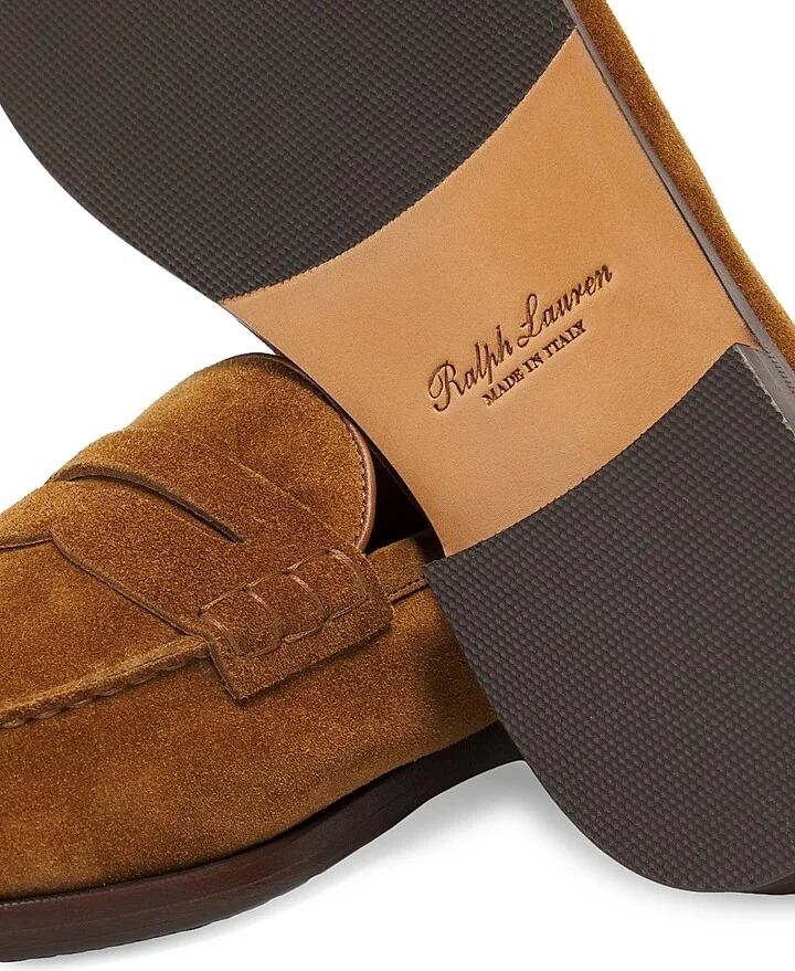 Men's Bolden Suede Penny Loafers - Cacao - Size 10.5 - Image 6