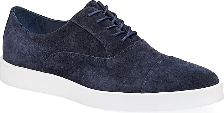 Men's Bolivar Cap-Toe Suede Oxfords - Navy - Size 8.5 - Image 2