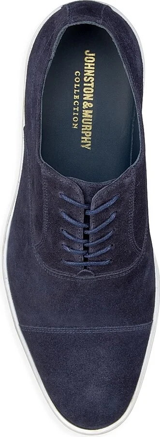 Men's Bolivar Cap-Toe Suede Oxfords - Navy - Size 8.5 - Image 5
