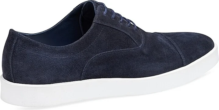 Men's Bolivar Cap-Toe Suede Oxfords - Navy - Size 8.5 - Image 6