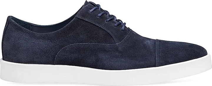 Men's Bolivar Cap-Toe Suede Oxfords - Navy - Size 8.5