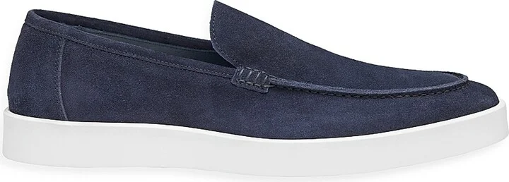 Men's Bolivar Venetian Suede Loafers - Navy - Size 11