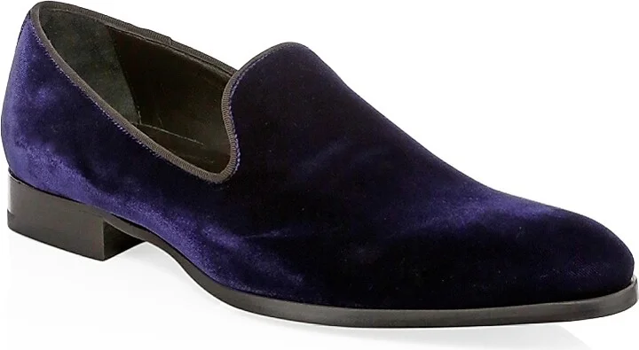Men's Bolton Velvet Formal Loafers - Black - Size 8 - Image 2
