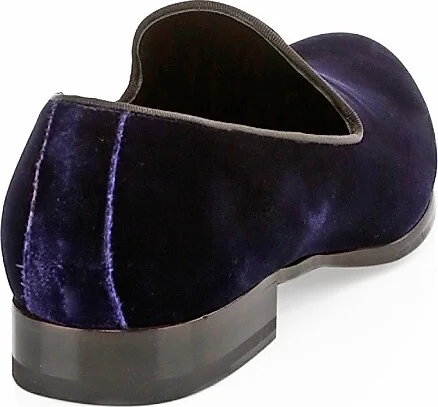 Men's Bolton Velvet Formal Loafers - Black - Size 8 - Image 3