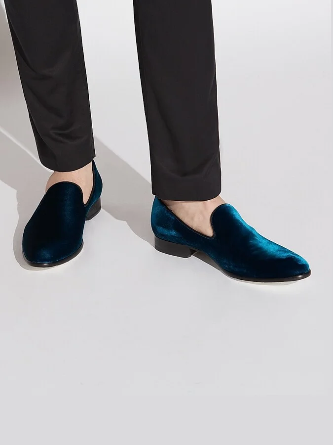 Men's Bolton Velvet Formal Loafers - Black - Size 8 - Image 9