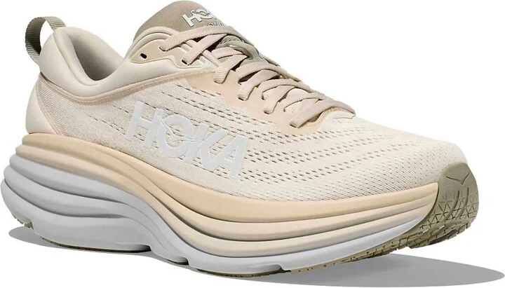 Men's Bondi 8 Running Shoes In Oatmilk/barley