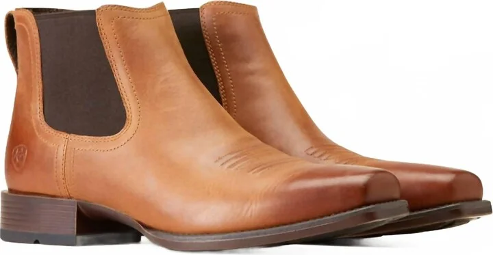 Men's Booker Ultra Square Toe Western Boot In Almond Roca