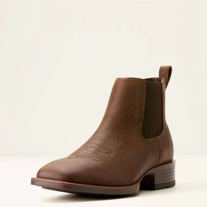 Men's Booker Ultra Western Boot In Brown Oiled Rowdy