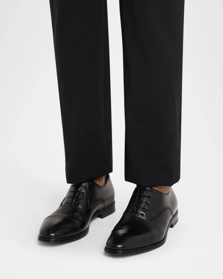 Men's Boston Brogue Leather Cap-Toe Oxfords - Image 3