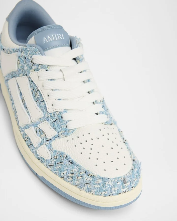 Men's Boucle and Leather Skel Top Sneakers - Image 4