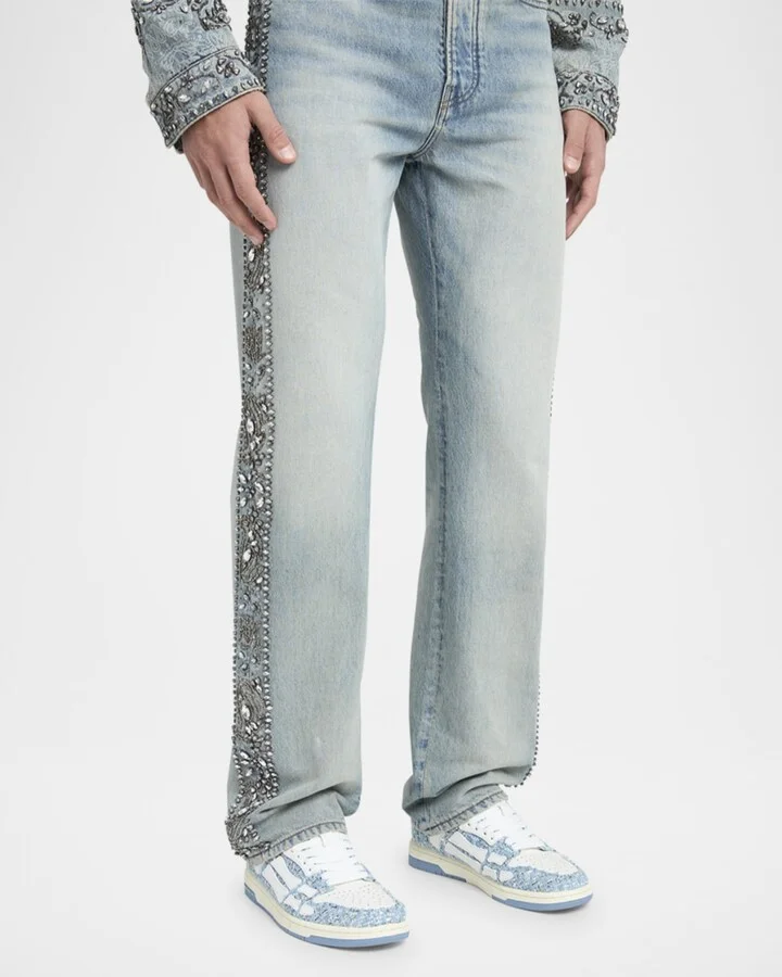 Men's Boucle and Leather Skel Top Sneakers - Image 8