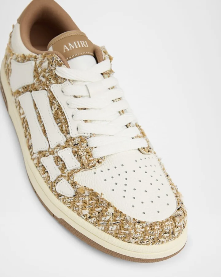 Men's Boucle and Leather Skel Top Sneakers - Image 10