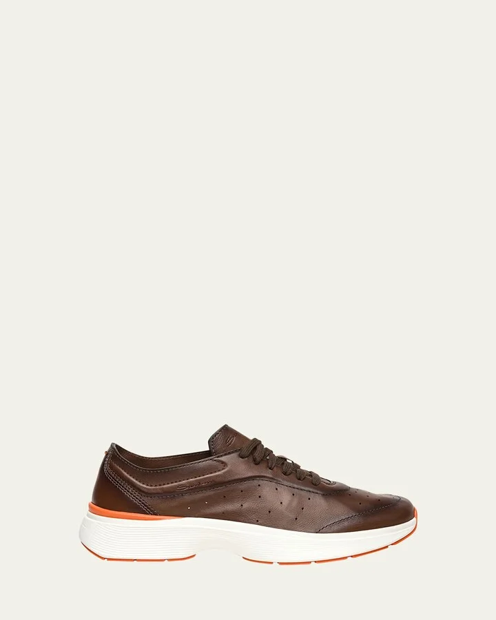 Men's Bounce Lambskin Runner Sneakers