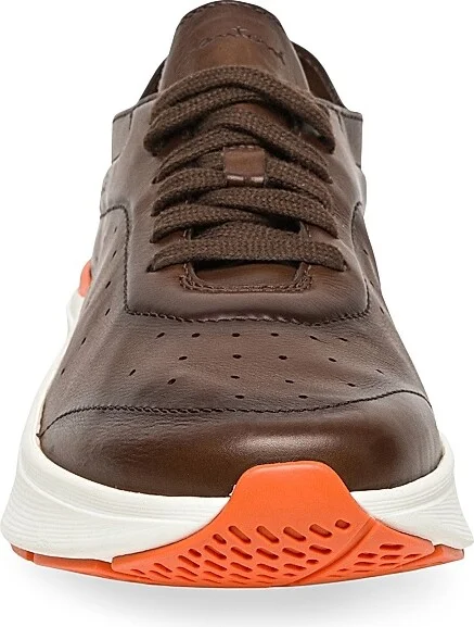 Men's Bounce Leather Low-Top Sneakers - Brown - Size 7 - Image 5