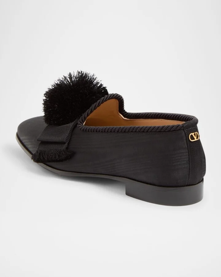 Mens Bowow Grosgrain and Pompom Loafers - Image 3