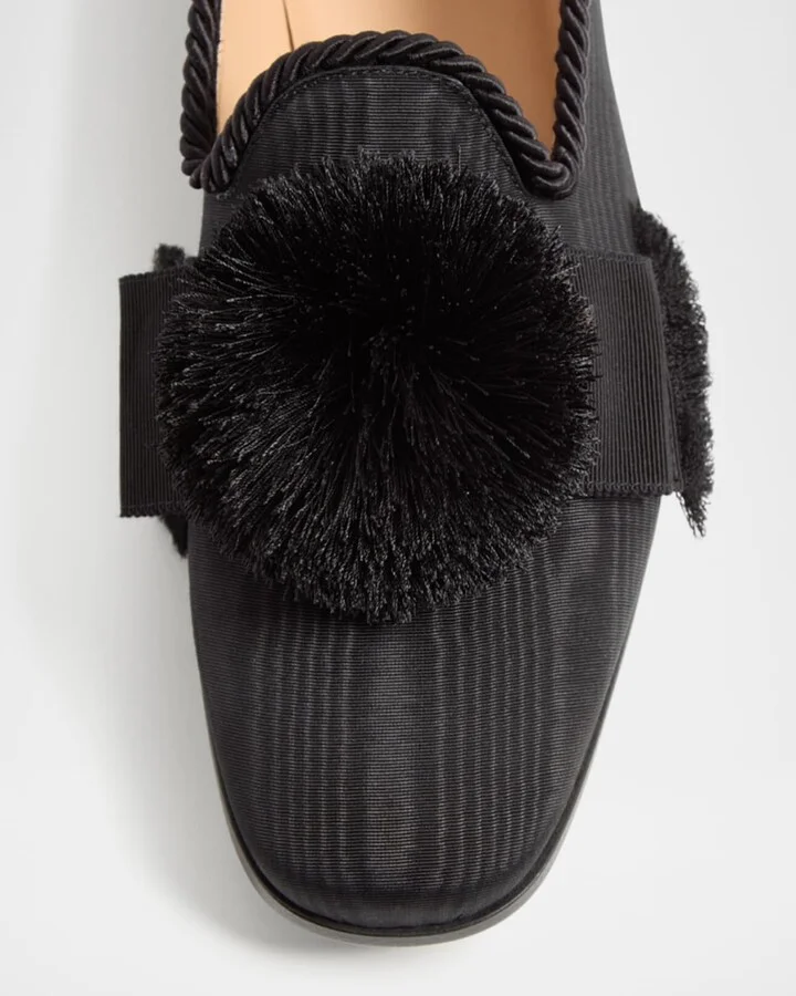 Mens Bowow Grosgrain and Pompom Loafers - Image 7