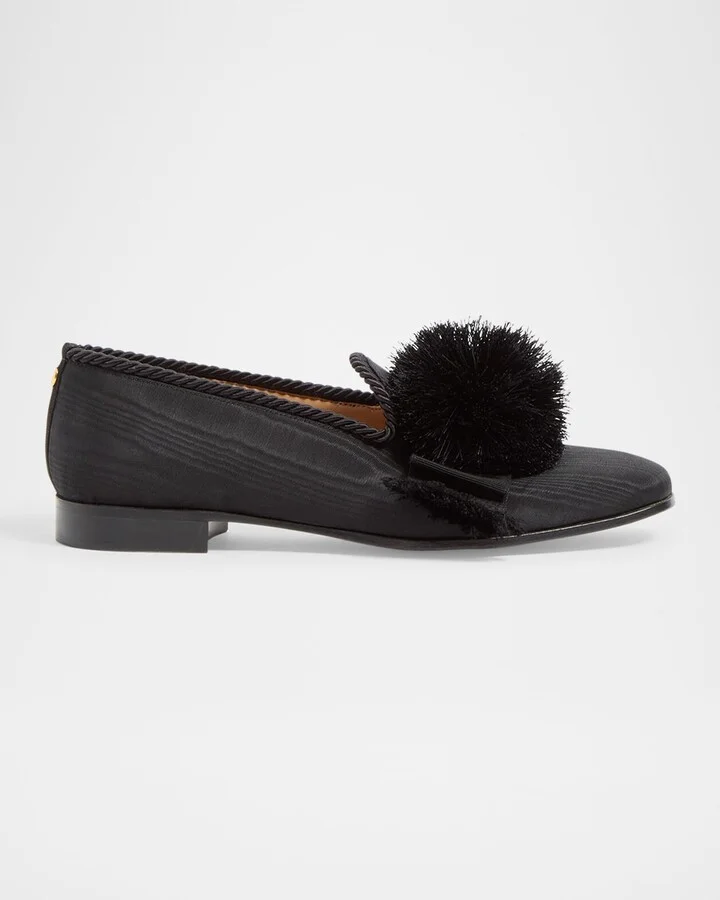 Mens Bowow Grosgrain and Pompom Loafers