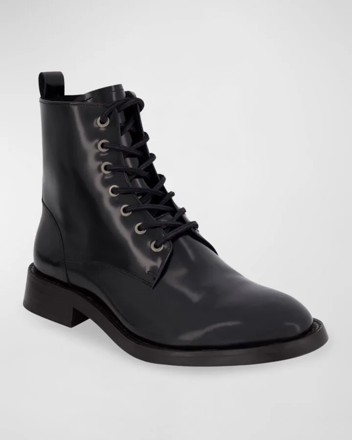 Men's Box Leather Combat Boots - Image 2
