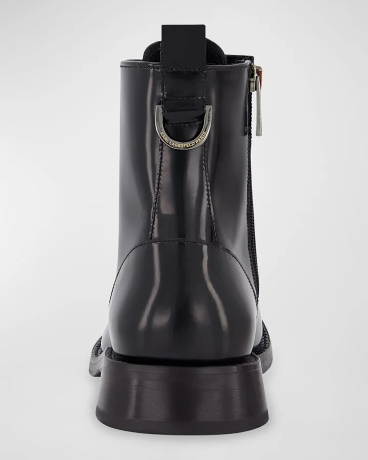 Men's Box Leather Combat Boots - Image 3