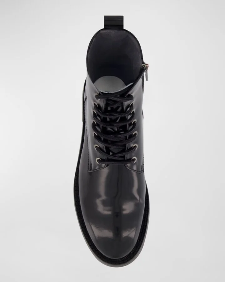 Men's Box Leather Combat Boots - Image 4