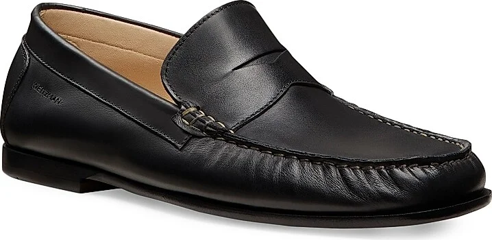 Men's Brady Leather Penny Moccasins - Black - Size 10 - Image 2