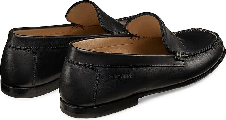 Men's Brady Leather Penny Moccasins - Black - Size 10 - Image 3