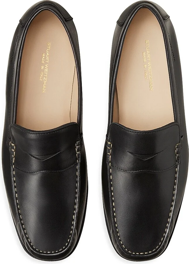 Men's Brady Leather Penny Moccasins - Black - Size 10 - Image 4