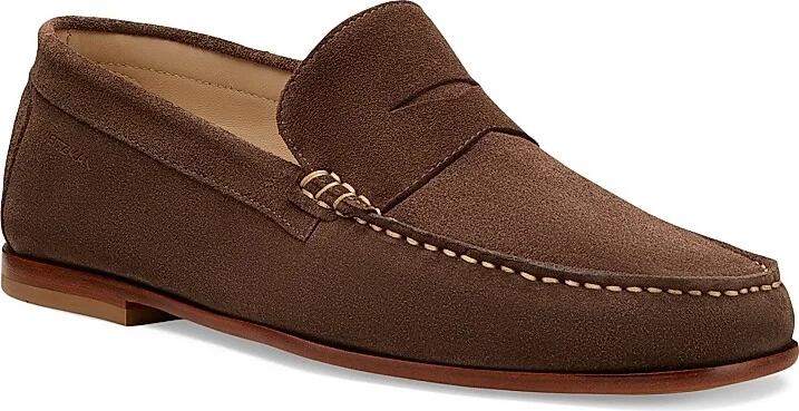 Men's Brady Penny Leather Loafers - Espresso - Size 10 - Image 2